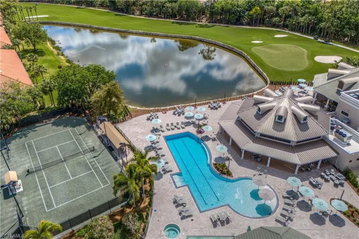1 of 5 Tennis courts, New Pool Gorgeous New indoor/outdoor Bistro next to the Clubhouse.18th Fairway and green (top right)