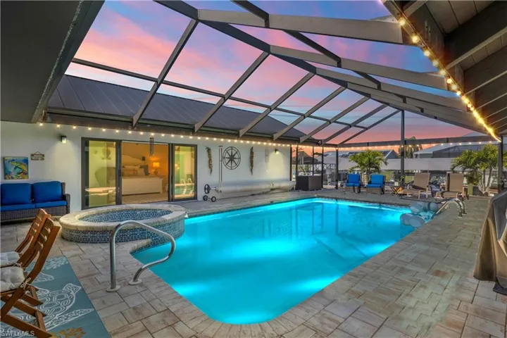 This is a super cool floor plan - not only is the pool accessible from the great room but also from both masters and the guest hallway (there is a double ac unit so that the guest area can be completely separate from the rest of the home)!