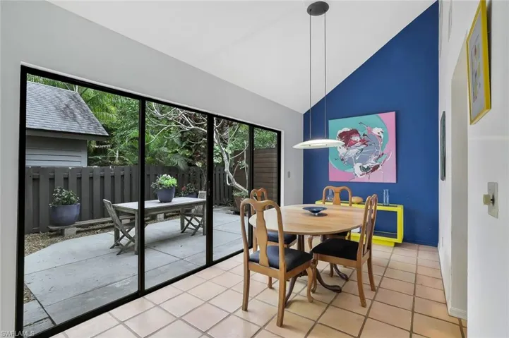 Sliders to the private patio