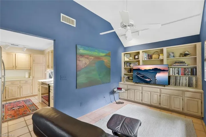 Or den, with built-ins along the back wall.