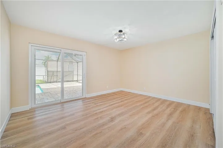 Spare room featuring light wood finished floors