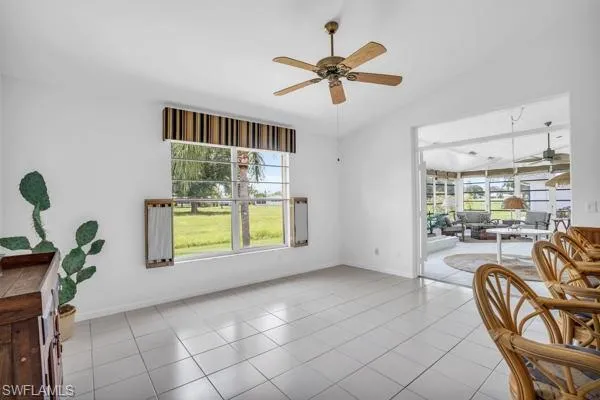 Den area with French doors