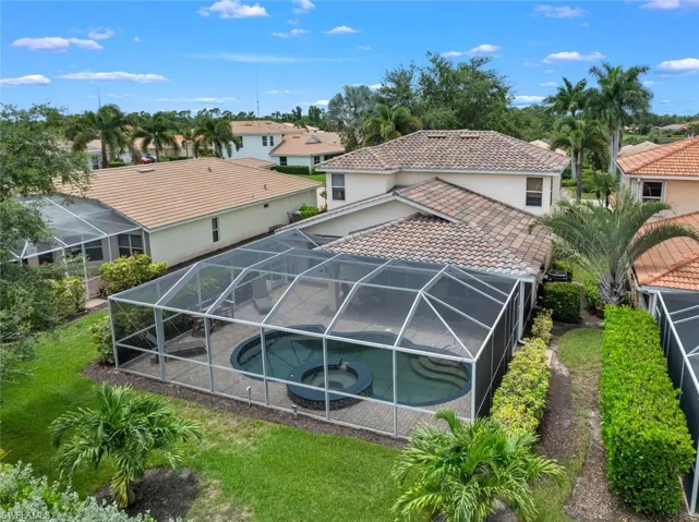 Aerial view of rear of home