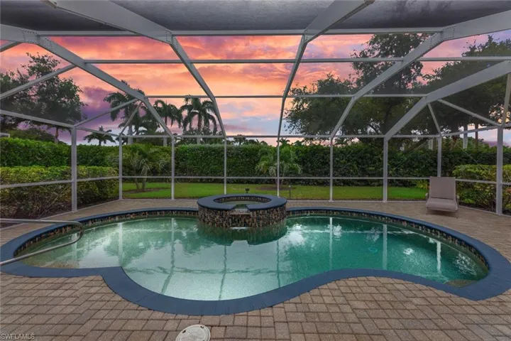 Pool/spa at sunrise