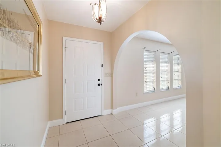 View of tiled foyer