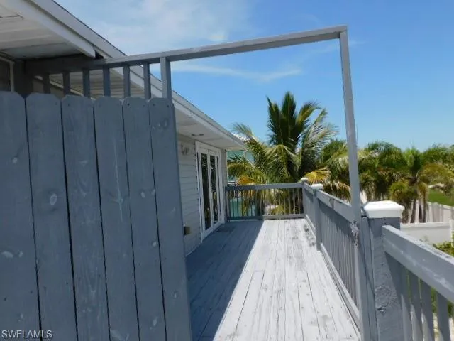 View of wooden deck