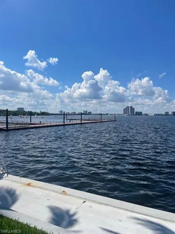 Dock featuring a water view