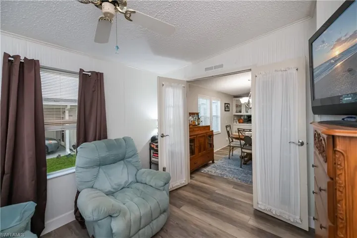 Large window floods room with natural light