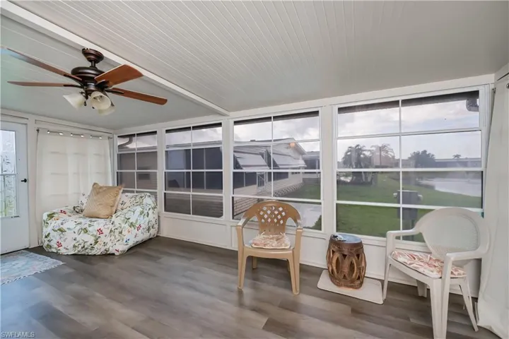 Recently updated sunroom with privacy windows (you can see out-they can't see in)
