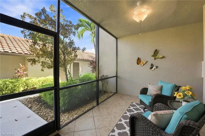 Perfect lanai for coffee or a cocktail
