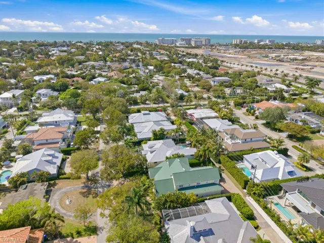 View of urban area with a nearby body of water and nearby suburban area