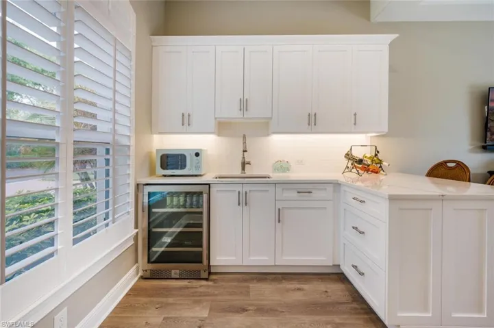 Casita Mini Kitchen w/ Custom Cabinets, Plantation Shutters and  Beverage Cooler