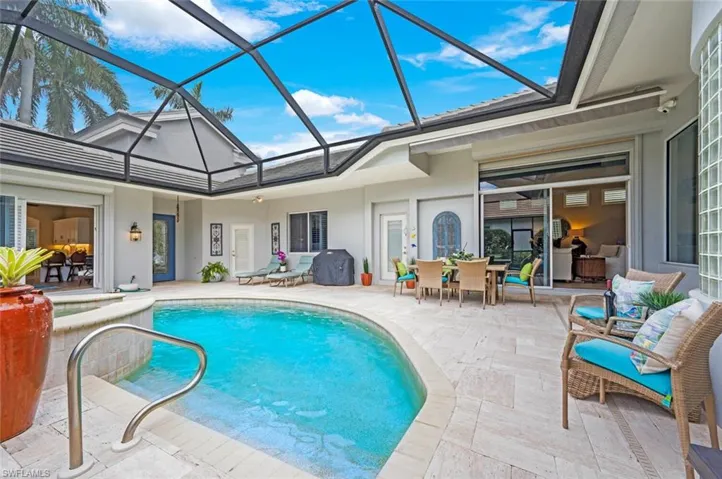 The pool has been covered to Salt Water