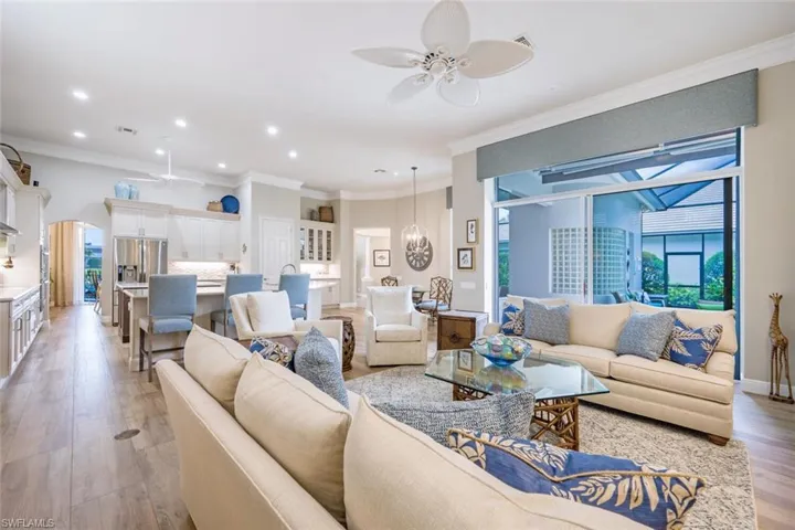 Great Room with Pocket Sliders to the Courtyard