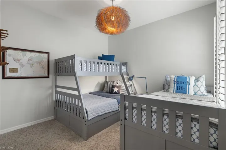Bedroom with carpet floors