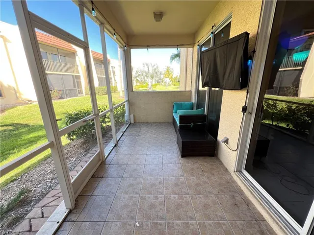 View of screened patio