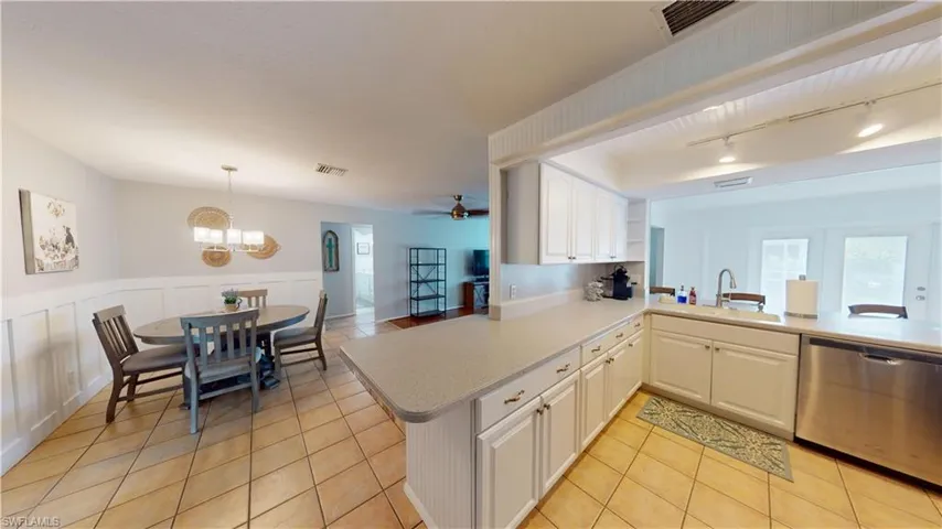 kitchen and dining room