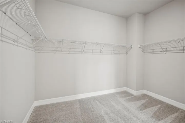 Walk in closet featuring carpet