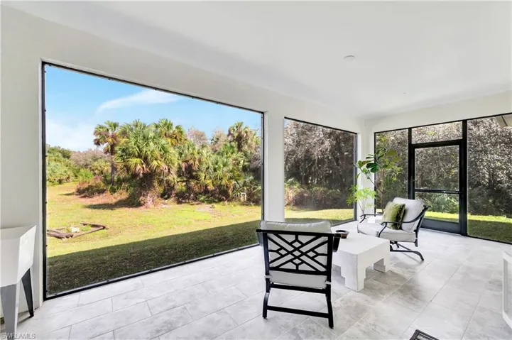 Screened lanai with a healthy amount of sunlight