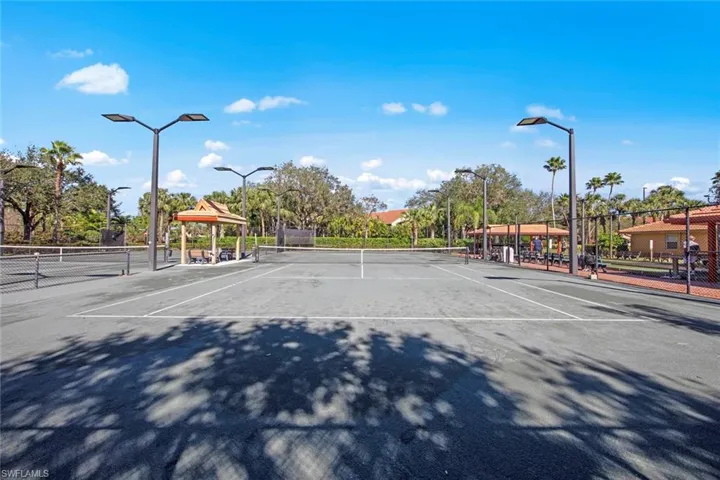 View of tennis court