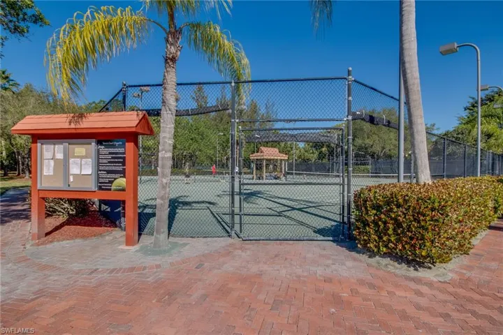 View of tennis court