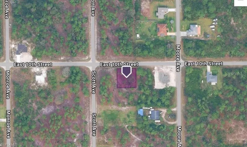 Map / location with property parcel outlined