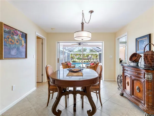 Dining Area with long views down the Pool