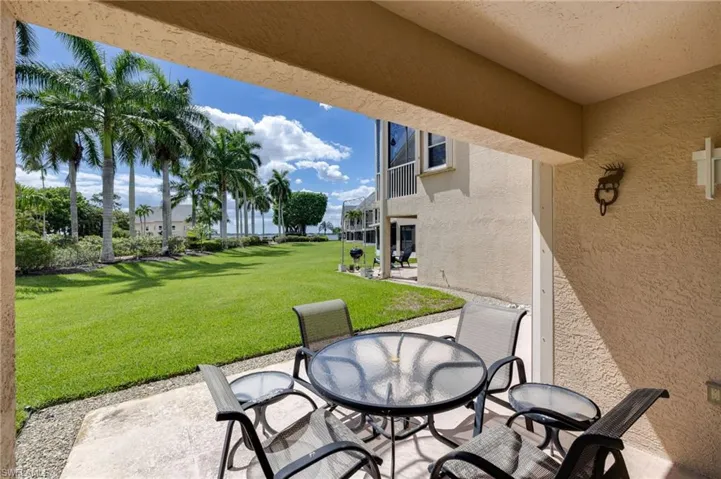 Patio off lower floor living space