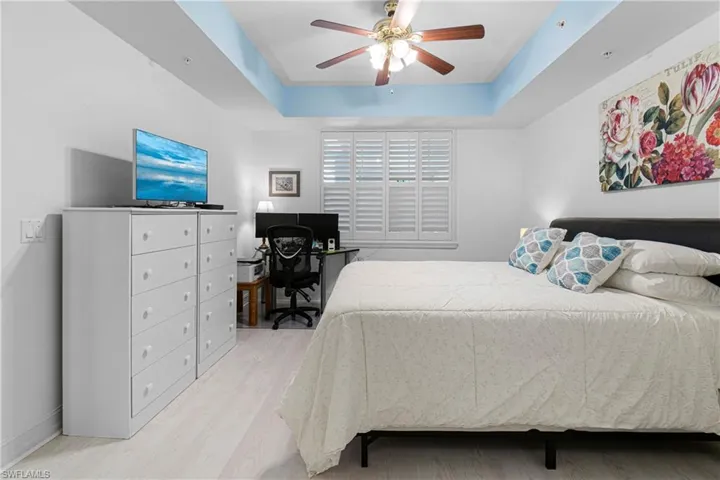 MASTER BEDROOM WITH LUXURY VINYL PLANK FLOORING THAT IS ONLY 1 YEAR OLD & COST $7,200.00
