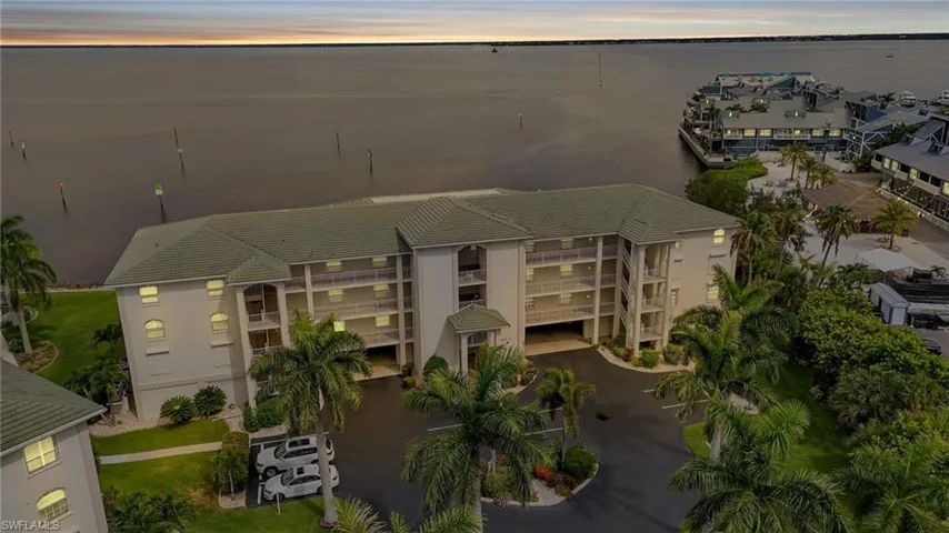 Aerial view of apartment complex