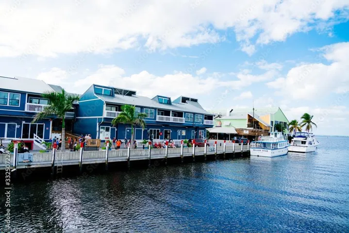 Visit Fishermen's Village, a vibrant waterfront hub offering dining, shopping, live entertainment, and marina access by land less than 8 miles away