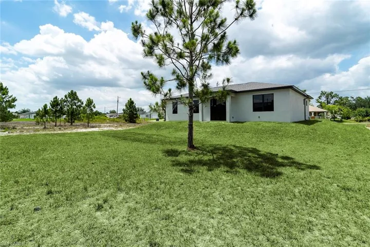 View of grassy yard