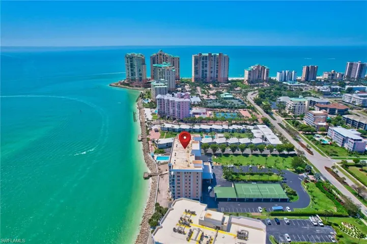 Bird's eye view featuring a water view and a view of city