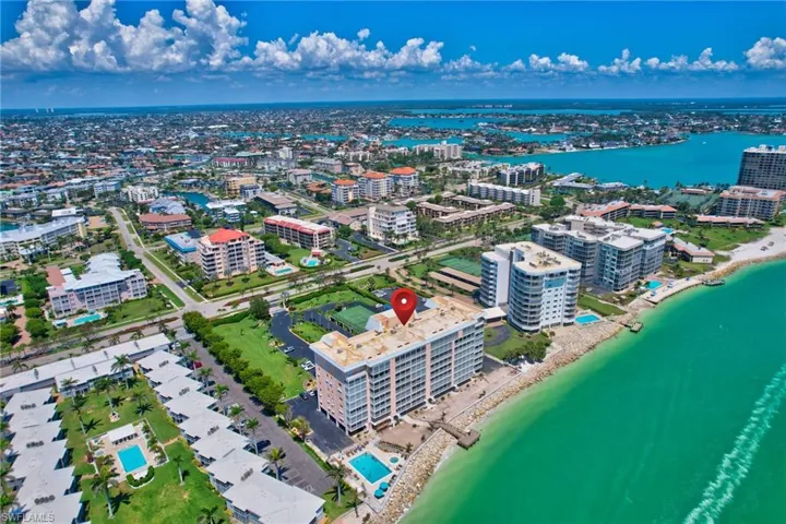 Birds eye view of property featuring a water view and a view of city