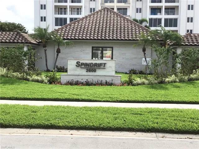 Community sign with a yard