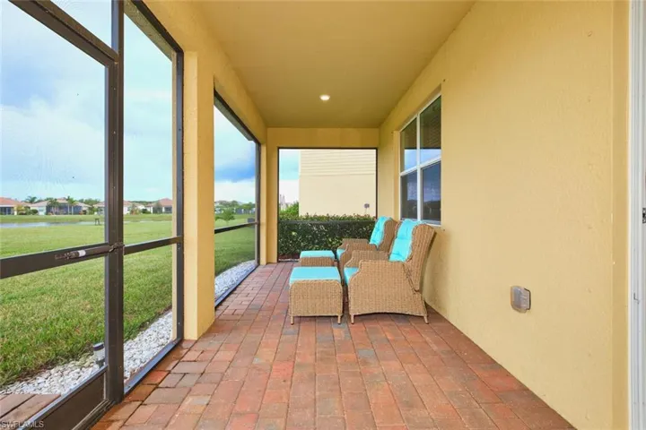 Lanai with long lake view