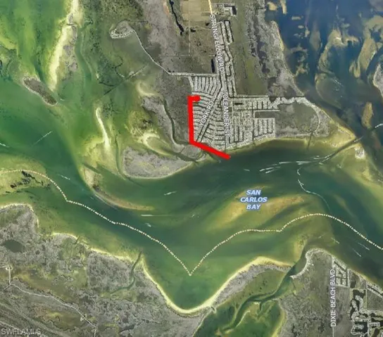Map location showing quick direct access to Pine Island Sound and the Gulf of Mexico