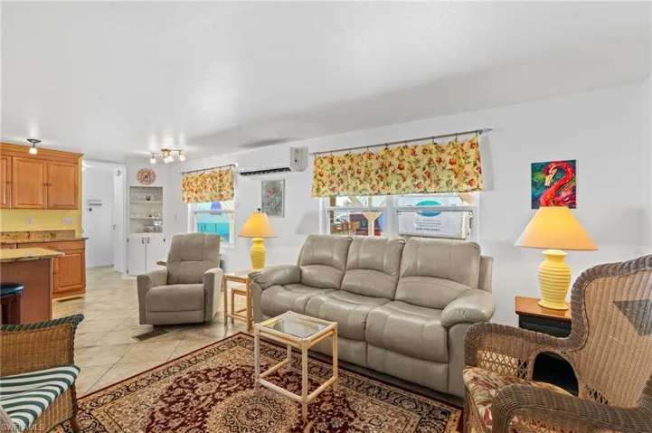 Comfortable living room with light coastal furnishings