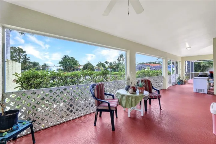 This space becomes your living room for 6 months out of the year. Fantastic covered lanai area.