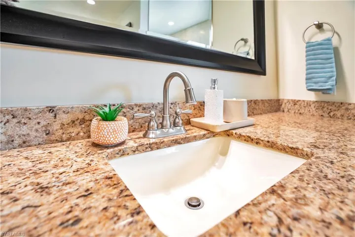 Bathroom view of vanity