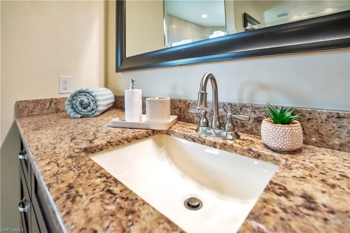 Bathroom view of vanity