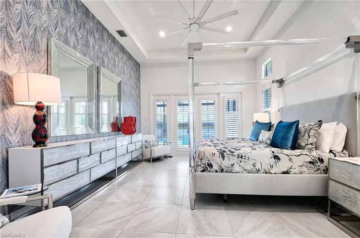 Master Bedroom , custom wall paper