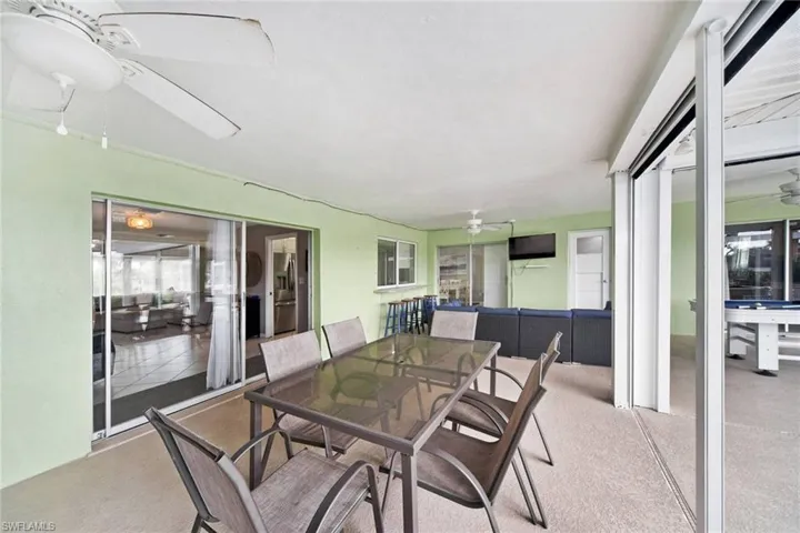 large extended covered Lanai area.