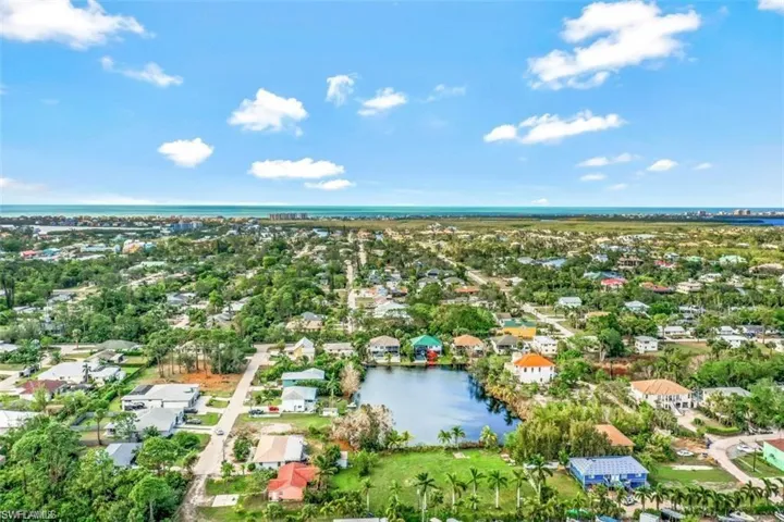 Aerial view of lot.