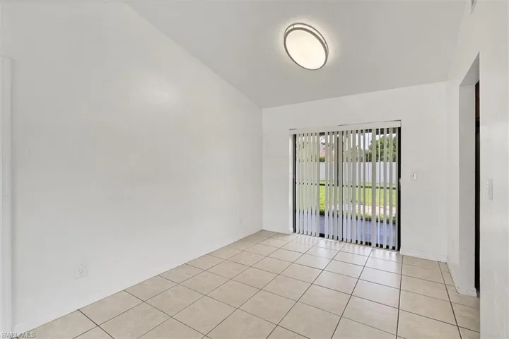 View of tiled spare room