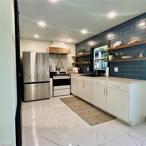 Updated kitchen with efficiency upgrades and open layout.