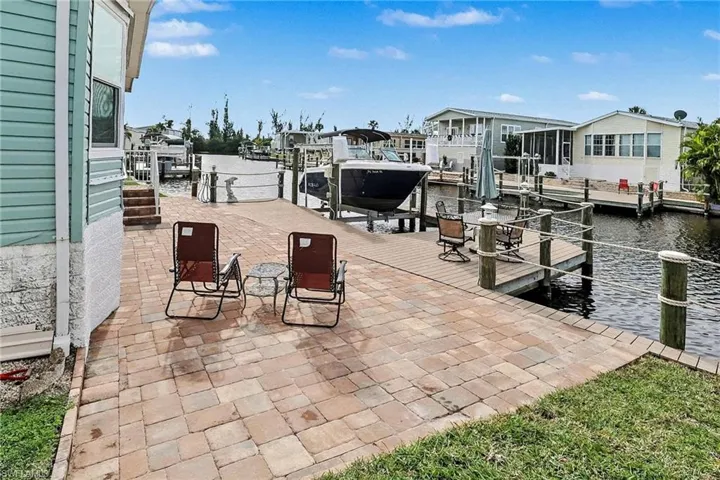 Rear paver patio