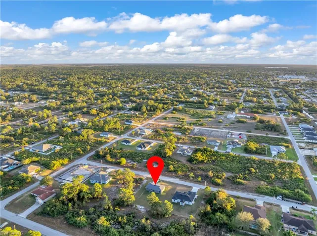 Aerial view of property's location
