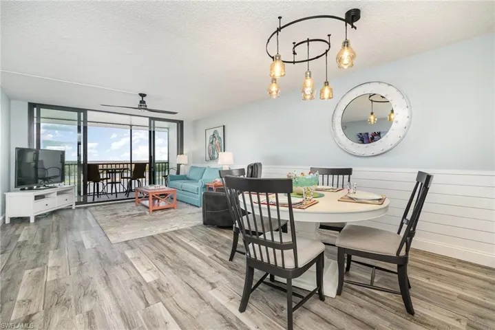 DINING TABLE WITH MODERN CHANDELIER