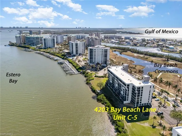 BOAT DOCKS MAY BE AVAILABLE FOR PURCHASE OR LEASE WITHIN THE BAY BEACH COMMUNITY. FROM THOSE DOCKS, YOU COULD BE BOATING IN THE OPEN WATERS OF THE GULF IN APPROXIMATELY 15 MINUTES! OR TRAVEL ESTERO BAY NORTH TO FMB'S RESTAURANTS.